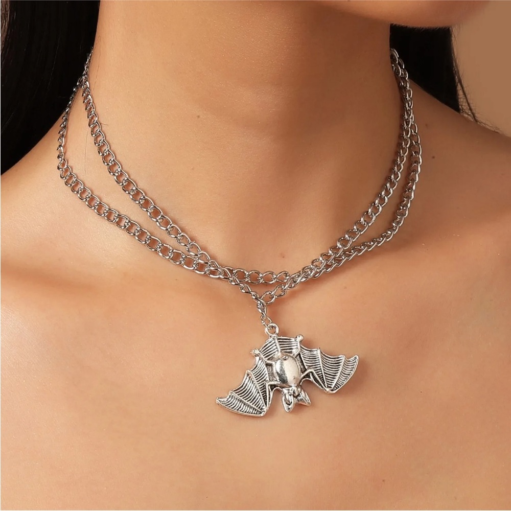 Halloween Multilayer Bat Necklace For Girls Women Friends Distance Birthday